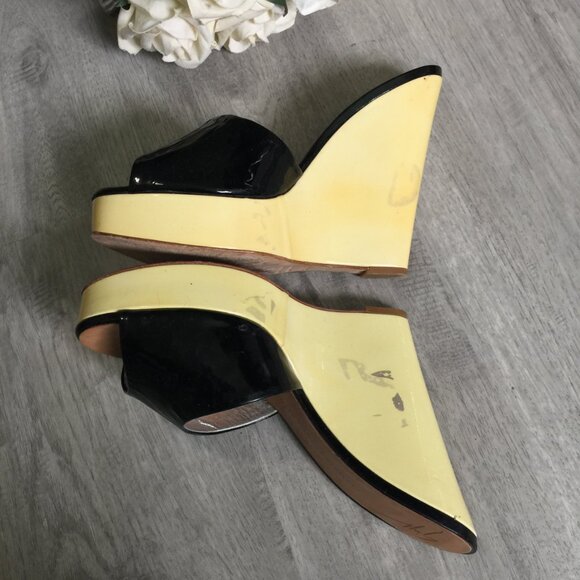 Giuseppe Zanotti Black / White Platform Wedges - Picture 4 of 8